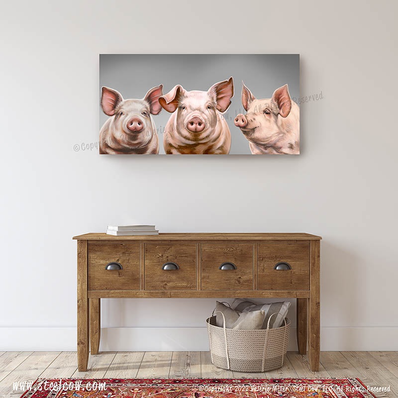 “Here, Piggy, Piggy, Piggy” Special Edition Canvas Prints (4 sizes)