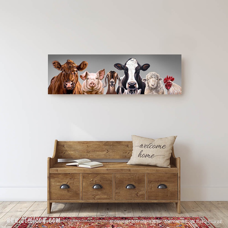 “The Girls and Friends” Special Edition Gray Canvas Prints, Available in 5 sizes