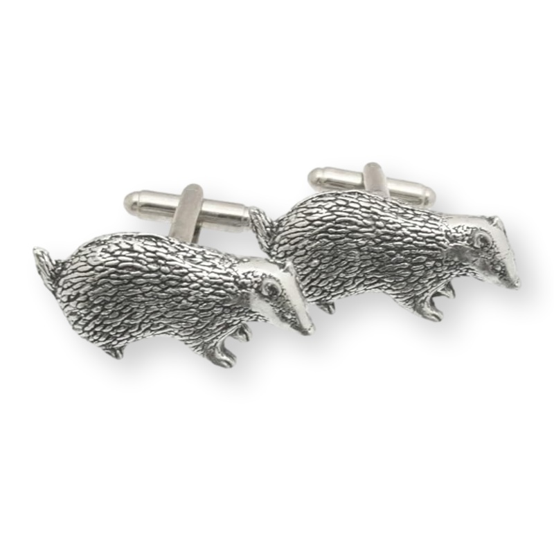 Badger Gift Boxed English Pewter Cufflinks Set