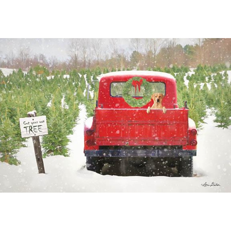 Lori Deiter Cut Your own Tree Christmas Art Print 16 x 12 Free Shipping