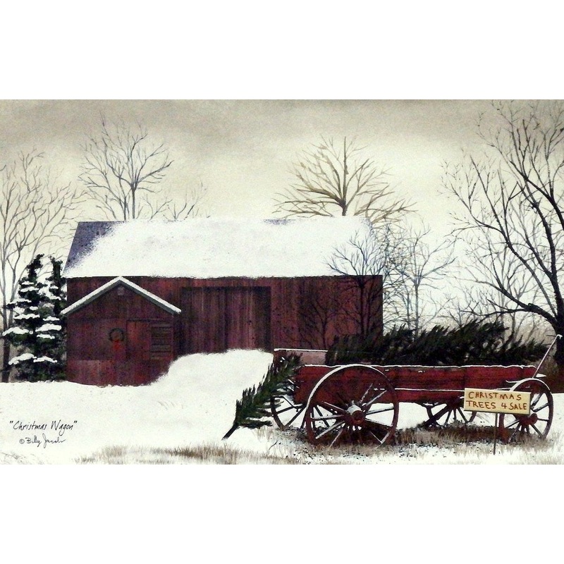 Billy Jacobs Christmas Wagon Christmas Tree Print